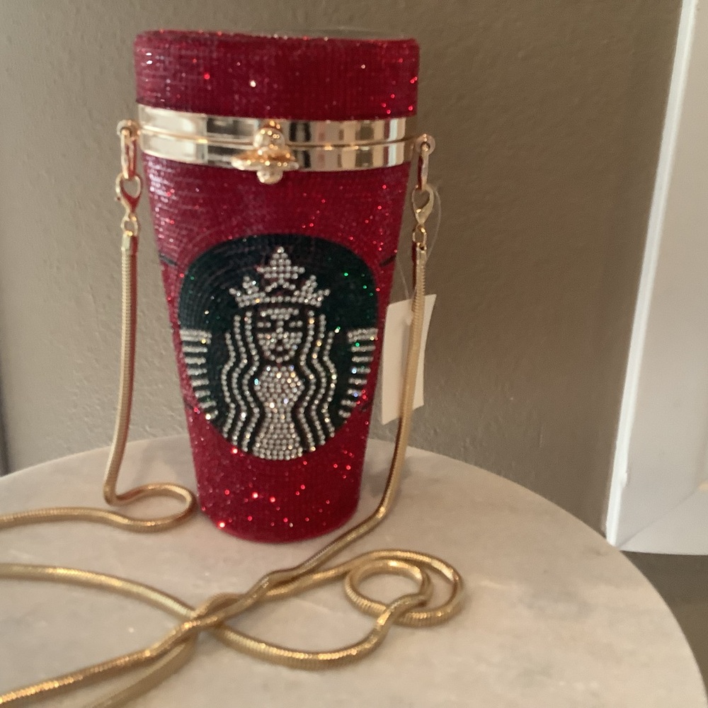 Starbucks Crystal Red Handbag New!